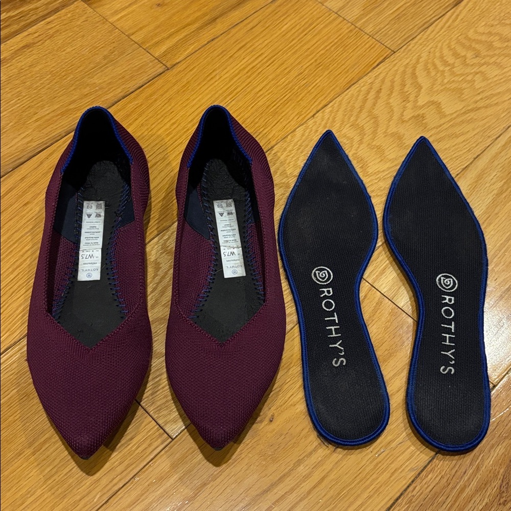 Rothy’s The Point flats in Cabernet Sz 7.5 - Picture 9 of 12